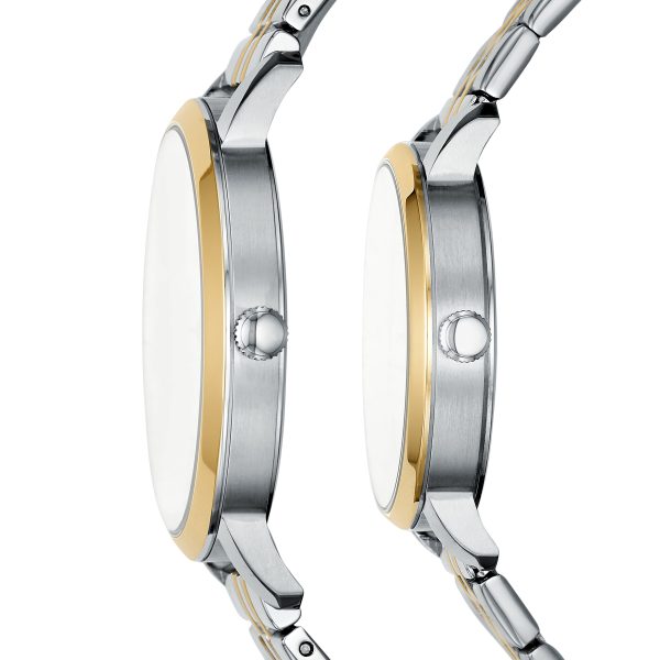 Fossil His and Her Lux Luther Three-Hand Stainless Steel Watch Gift Set - Preorder
