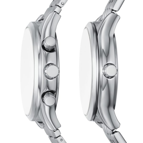 Fossil Fenmore 44mm Multifunction Stainless Steel Watch Set - Preorder