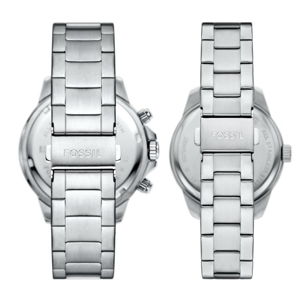 Fossil His and Hers Multifunction Stainless Steel Watch Set - Preorder