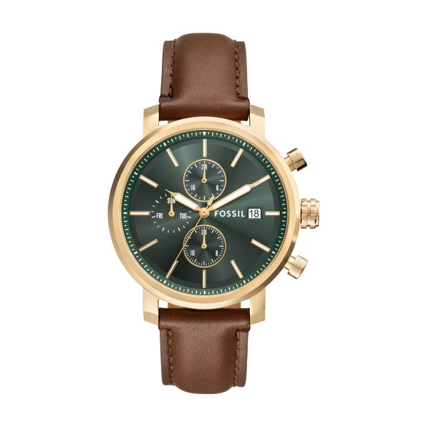 Fossil Rhett 43mm Multifunction Leather Watch - Preorder