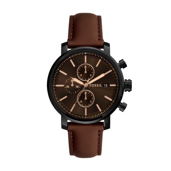 Fossil Rhett 43mm Multifunction Leather Watch - Preorder