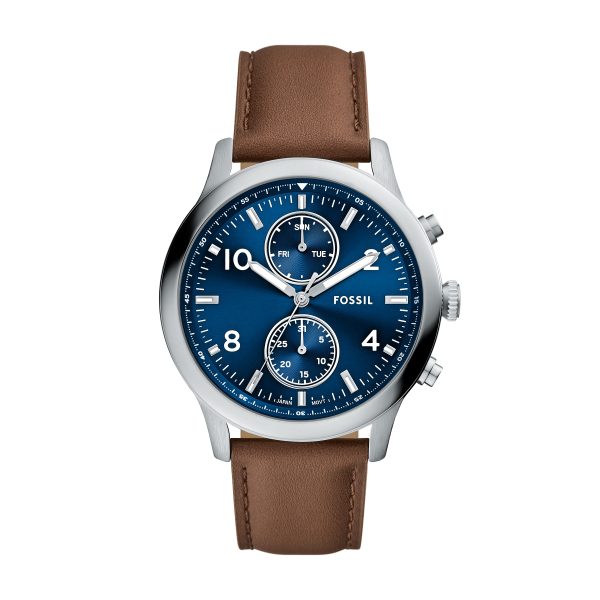Fossil Bennett 45mm Multifunction Leather Watch - Preorder