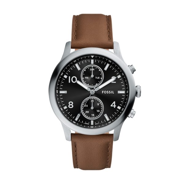 Fossil Bennett 45mm Multifunction Leather Watch - Preorder