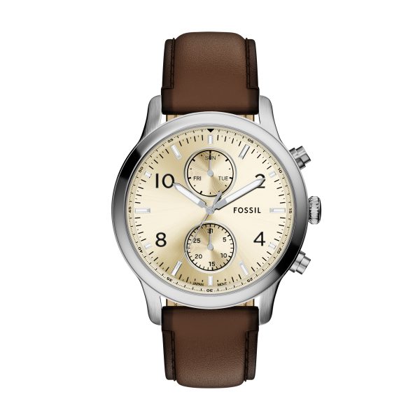 Fossil Bennett 45mm Multifunction Leather Watch - Preorder