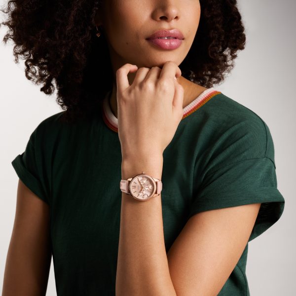 Fossil Rye 36mm Multifunction Leather Watch - Preorder