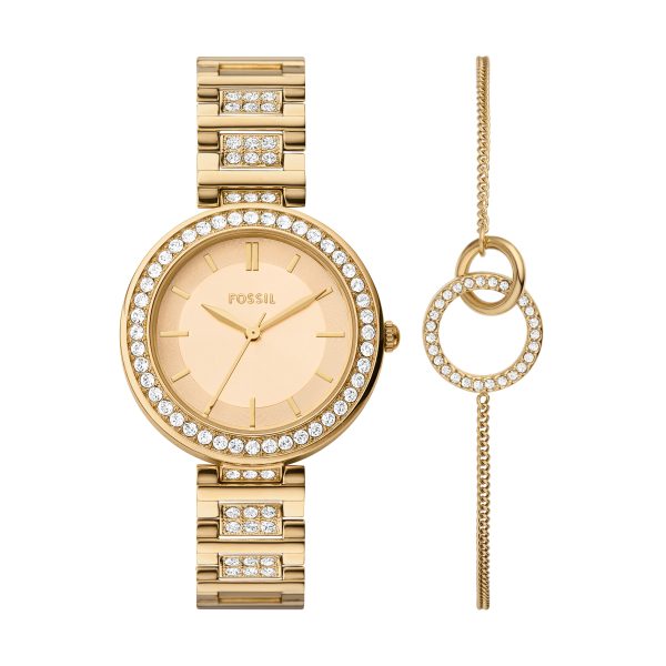 Fossil Karli 32mm Three-Hand Watch and Bracelet Set - Preorder