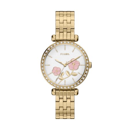 Fossil Tillie Floral Gold-Tone Stainless Steel Watch - Preorder