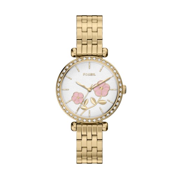 Fossil Tillie Floral Gold-Tone Stainless Steel Watch - Preorder