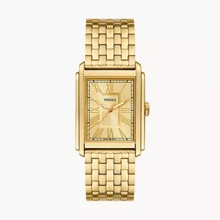 Fossil Carlie ES5375 gold tone stainless steel 30mm watch 2024