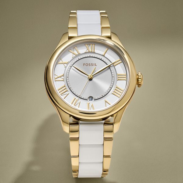 Fossil Gilmore 38mm Three-Hand Date and Ceramic Watch - Preorder