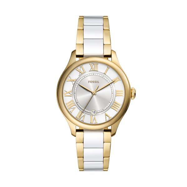Fossil Gilmore 38mm Three-Hand Date and Ceramic Watch - Preorder
