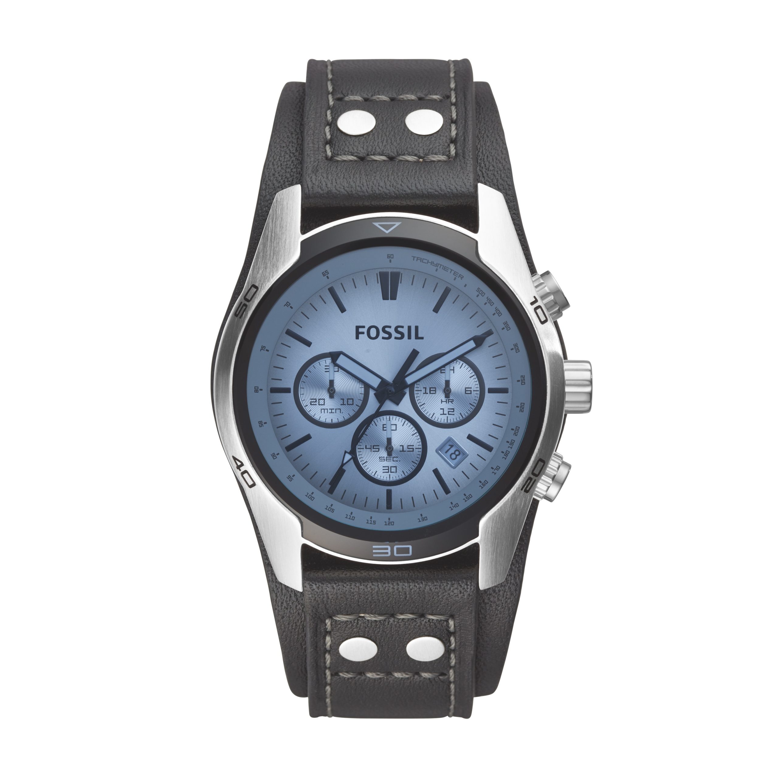 Fossil Coachman 45mm Chronograph Leather Watch - Preorder - Image 4