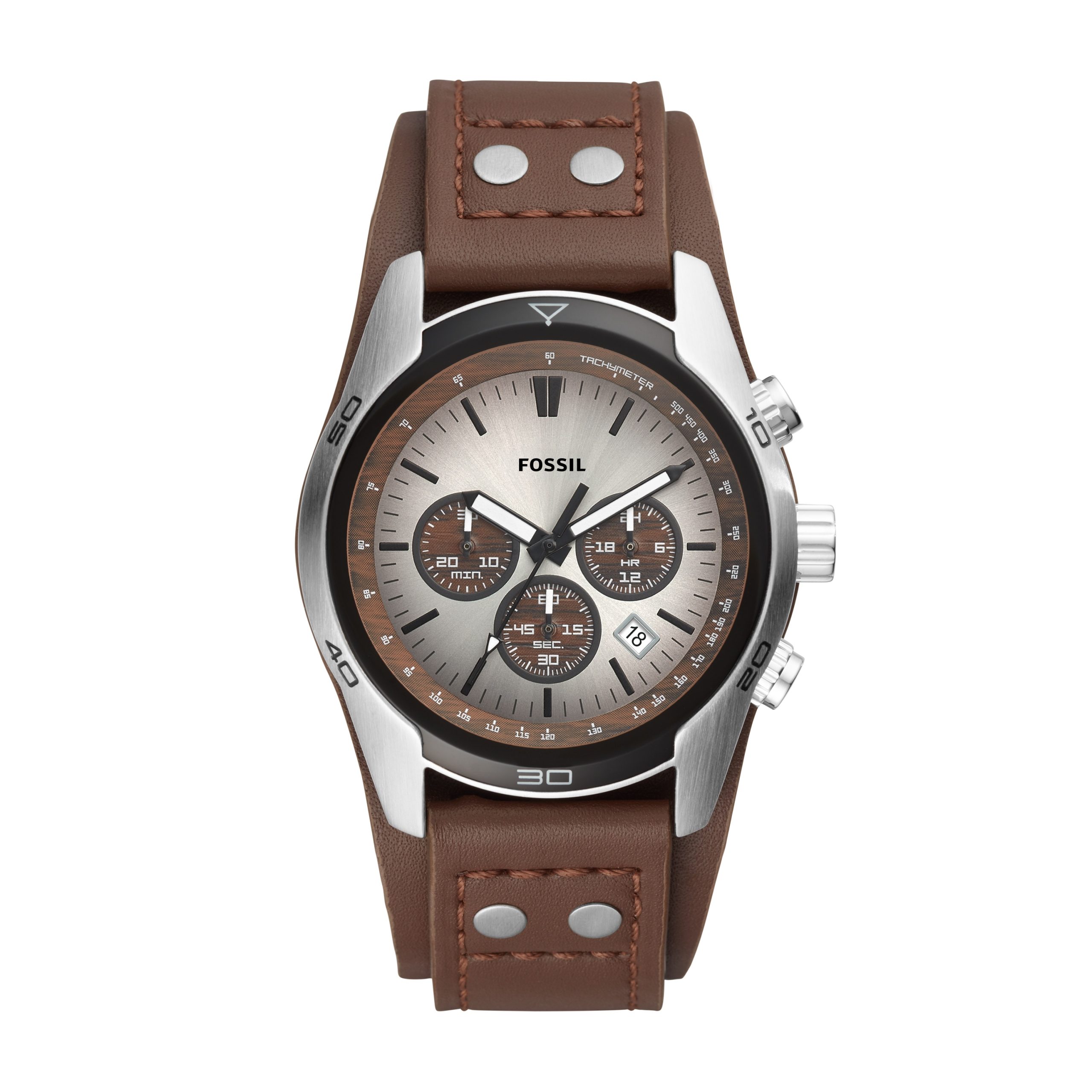 Fossil Coachman 45mm Chronograph Leather Watch - Preorder