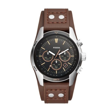 Fossil Coachman 44mm Chronograph Leather Watch - Preorder