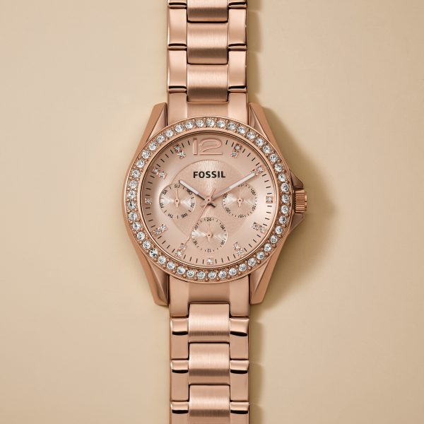 Fossil Riley 38mm Multifunction Stainless Steel Watch - Preorder