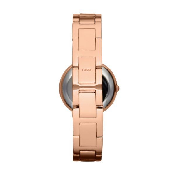 Fossil Virginia 30mm Rose-Tone Stainless Steel Watch - Preorder