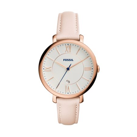 Fossil Jacqueline 36mm Three-Hand Date Leather Watch - Preorder