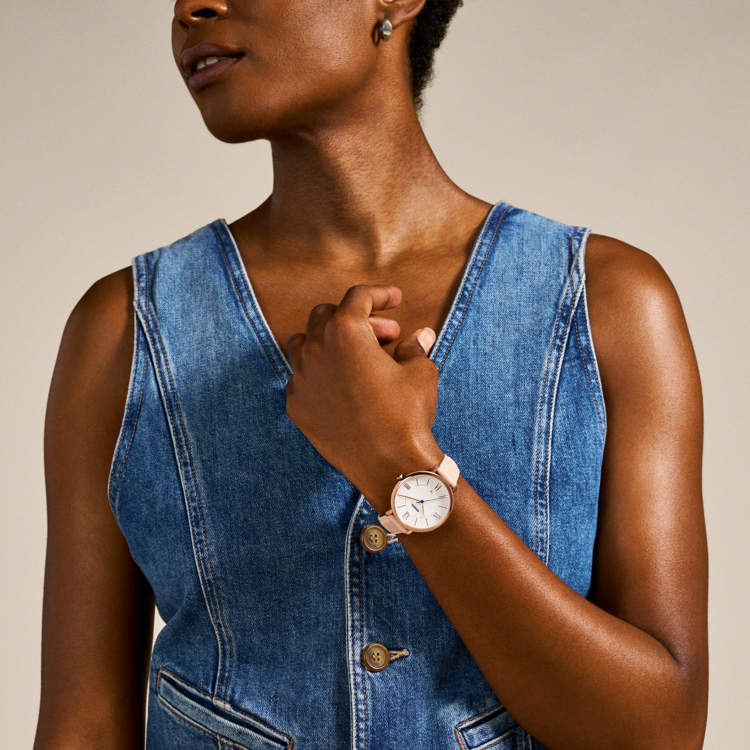 Fossil Jacqueline 36mm Three-Hand Date Leather Watch - Preorder - Image 6