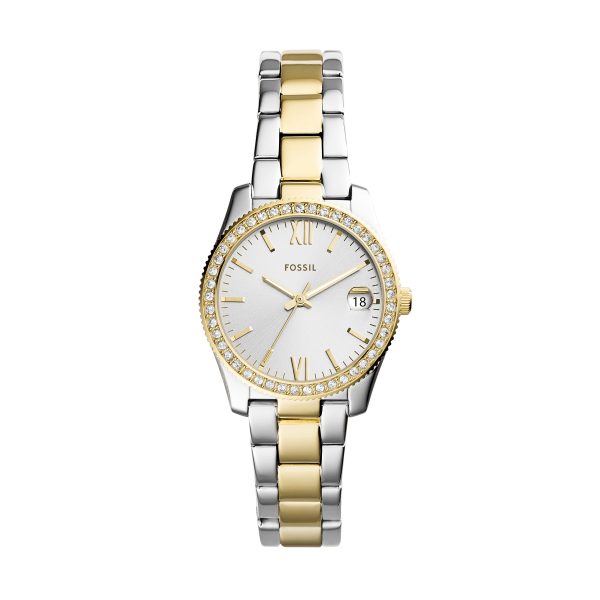 Fossil Scarlette 33mm Three-Hand Date Stainless Steel Watch - Preorder