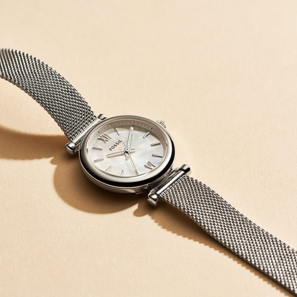 Fossil Carlie Mini 28mm Three-Hand Stainless Steel Watch - Preorder