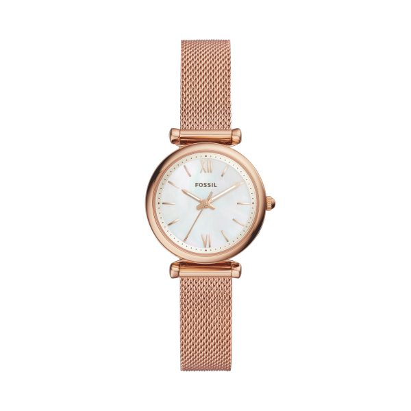 Fossil Carlie Mini 28mm Three-Hand Stainless Steel Watch - Preorder