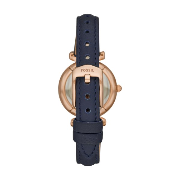 Fossil Carlie Mini 28mm Three-Hand Leather Watch - Preorder