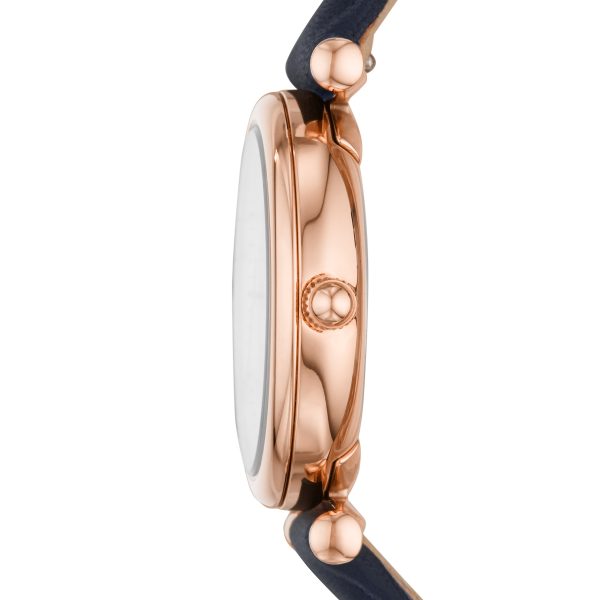 Fossil Carlie Mini 28mm Three-Hand Leather Watch - Preorder