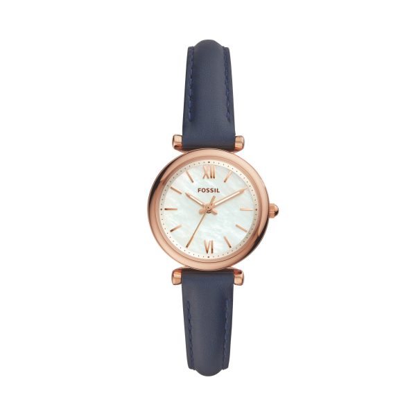 Fossil Carlie Mini 28mm Three-Hand Leather Watch - Preorder
