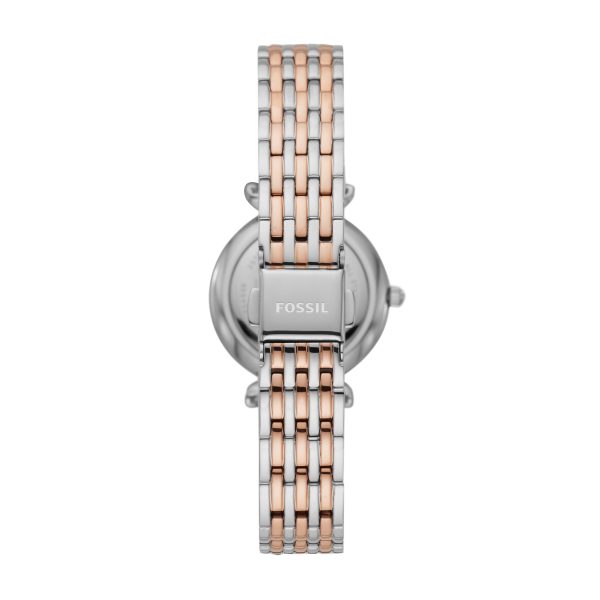 Fossil Carlie Mini 28mm Three-Hand Stainless Steel Watch - Preorder