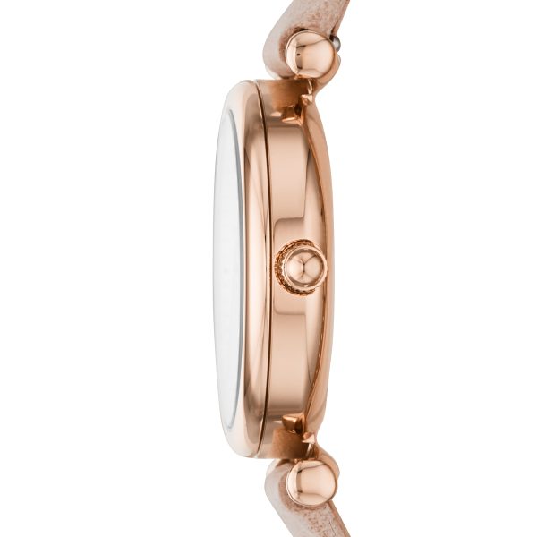 Fossil Carlie Mini 28mm Three-Hand Leather Watch - Preorder
