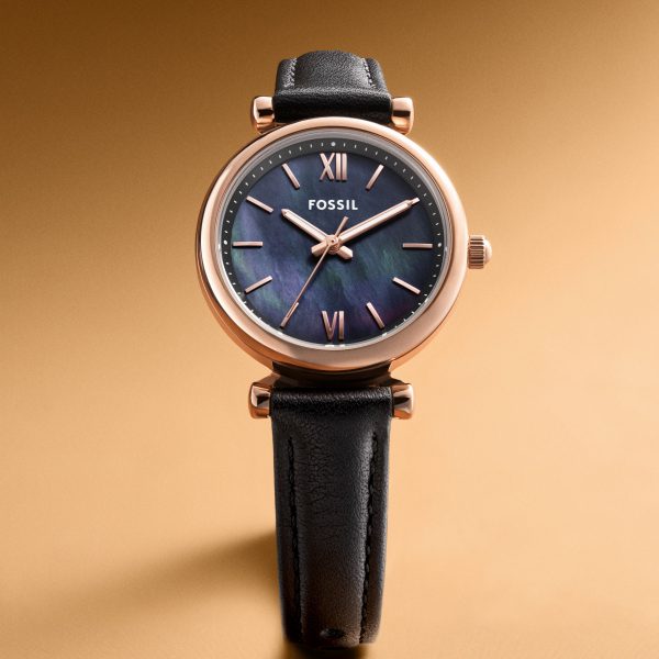 Fossil Carlie Mini 28mm Three-Hand Leather Watch - Preorder