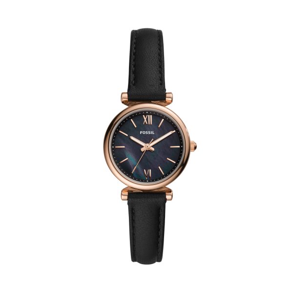 Fossil Carlie Mini 28mm Three-Hand Leather Watch - Preorder