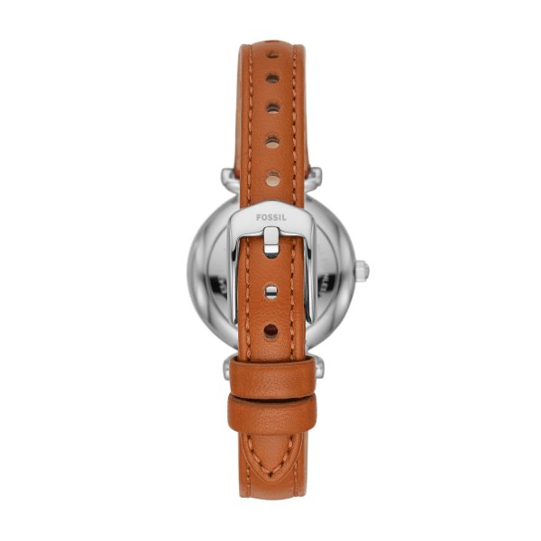 Fossil Carlie Mini 28mm Three-Hand Leather Watch - Preorder