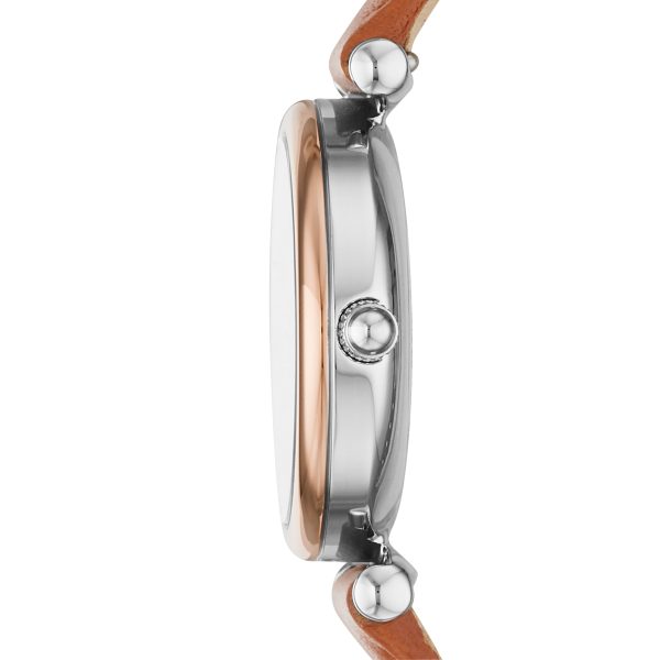 Fossil Carlie Mini 28mm Three-Hand Leather Watch - Preorder