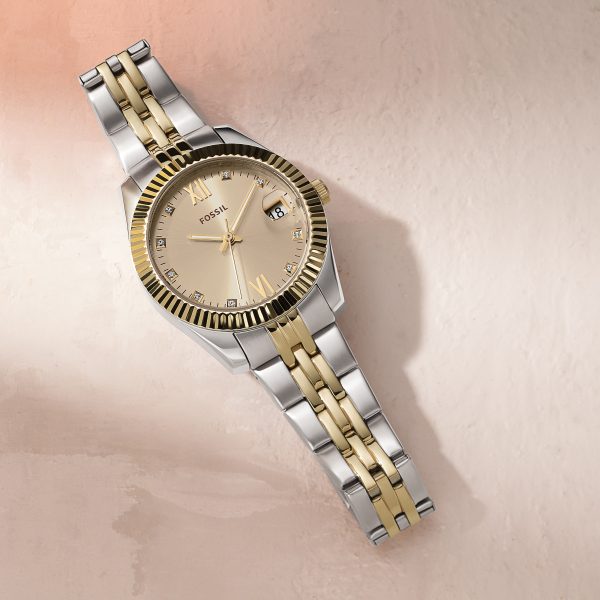 Fossil Scarlette 33mm Three-Hand Date Stainless Steel Watch - Preorder