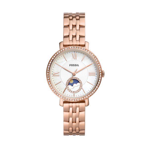 Fossil Jacqueline 36mm Sun Moon Multifunction Stainless Steel Watch - Preorder