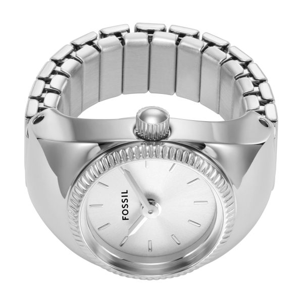 Fossil Watch Ring 15mm Two-Hand Stainless Steel - Preorder