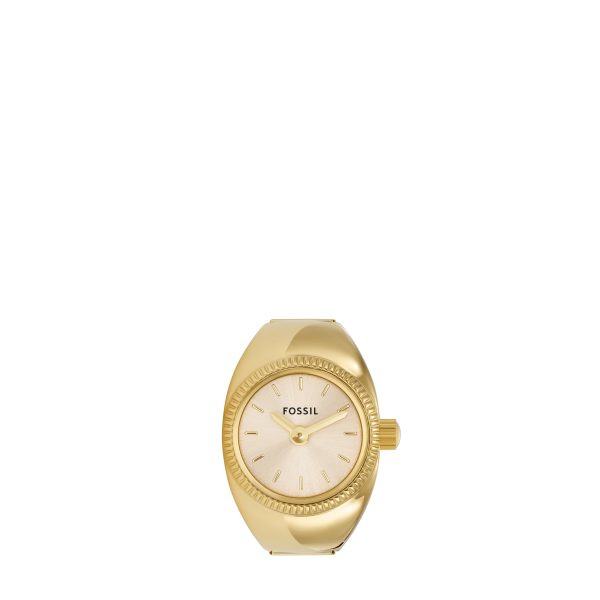Fossil Watch Ring 15mm Two-Hand Stainless Steel - Preorder