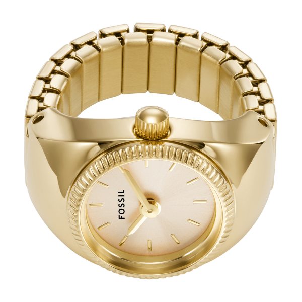 Fossil Watch Ring 15mm Two-Hand Stainless Steel - Preorder