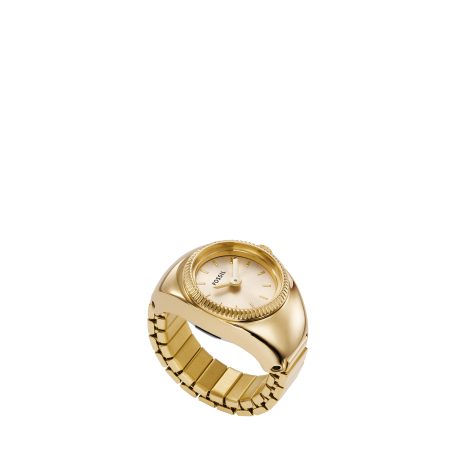 Fossil Watch Ring 15mm Two-Hand Stainless Steel - Preorder