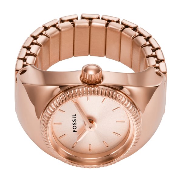 Fossil Watch Ring 15mm Two-Hand Stainless Steel - Preorder