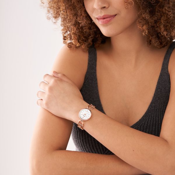 Fossil Carlie 30mm Three-Hand Stainless Steel Watch - Preorder