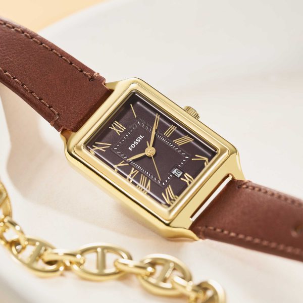 Fossil Raquel 23mm Three-Hand Date Leather Watch - Preorder