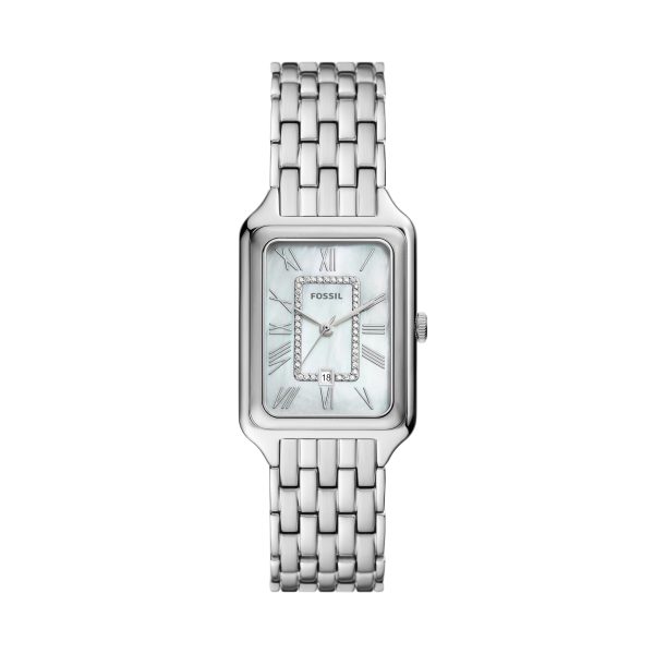 Fossil Raquel 26mm Three-Hand Date Stainless Steel Watch - Preorder