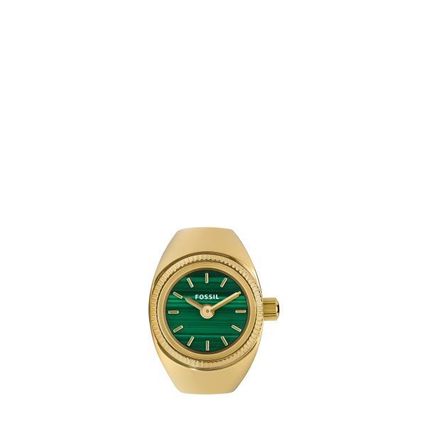 Fossil Watch Ring 15mm Two-Hand Stainless Steel - Preorder