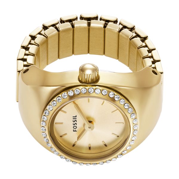 Fossil Watch Ring 15mm Two-Hand Stainless Steel - Preorder