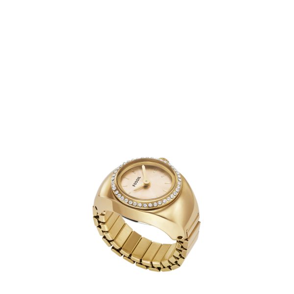 Fossil Watch Ring 15mm Two-Hand Stainless Steel - Preorder