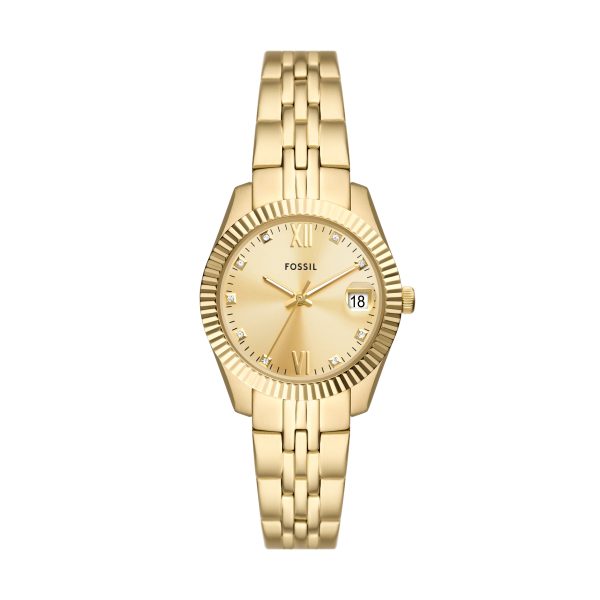 Fossil Scarlette 33mm Three-Hand Date Stainless Steel Watch - Preorder