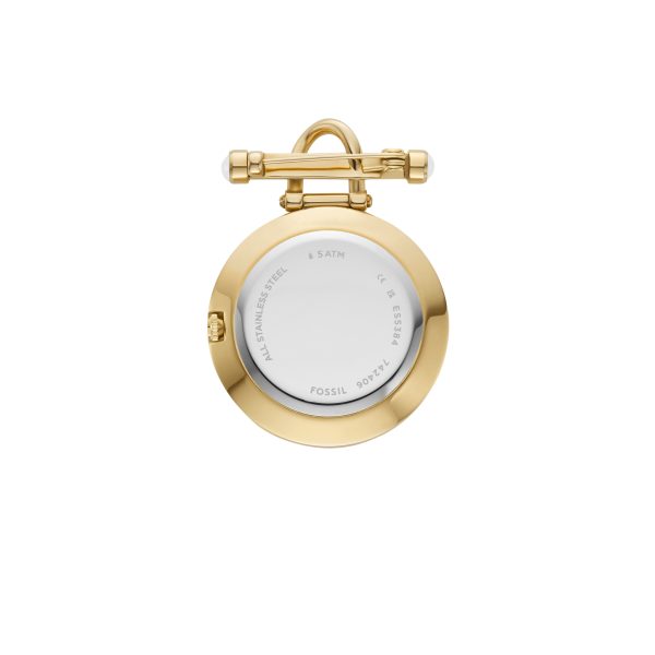 Fossil Scarlette 35mm Three-Hand Stainless Steel Watch Brooch - Preorder
