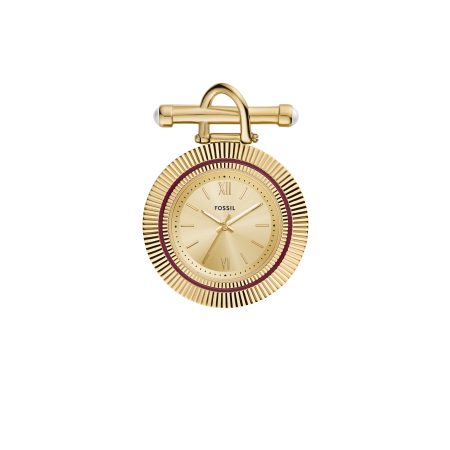 Fossil Scarlette 35mm Three-Hand Stainless Steel Watch Brooch - Preorder